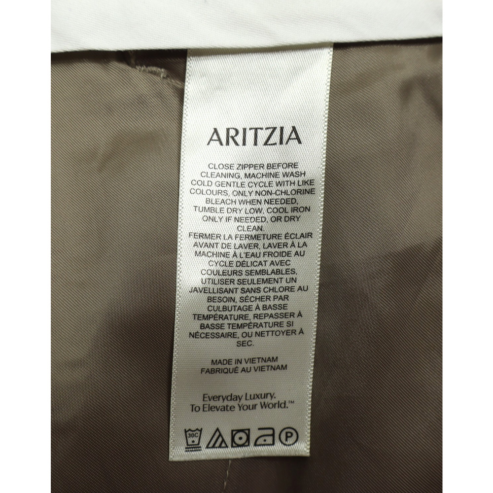 Aritzia Women's The Effortless Pant High Waisted Wide Leg Crepe Pants Taupe Sz 8 - Picture 7 of 9